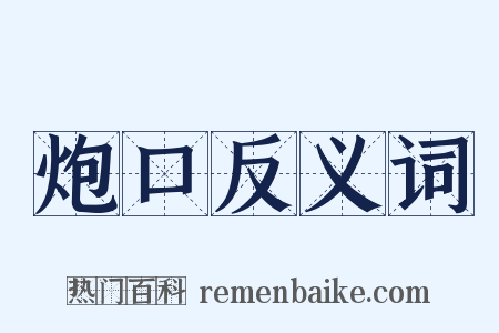 炮口反义词是什么意思的图片